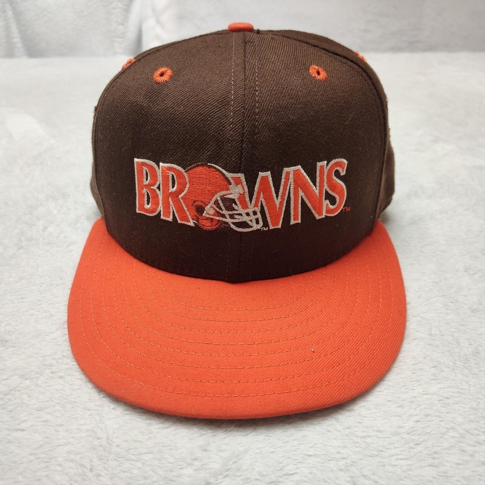 Cleveland Browns Hat Cap Fitted Men 7 1/8 Brown NFL Football 59FIFTY New Era USA
